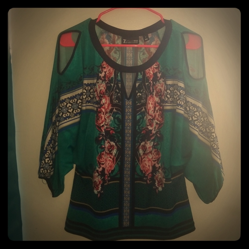 Off the shoulder floral print top